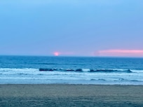 Sunset from outside our condo door