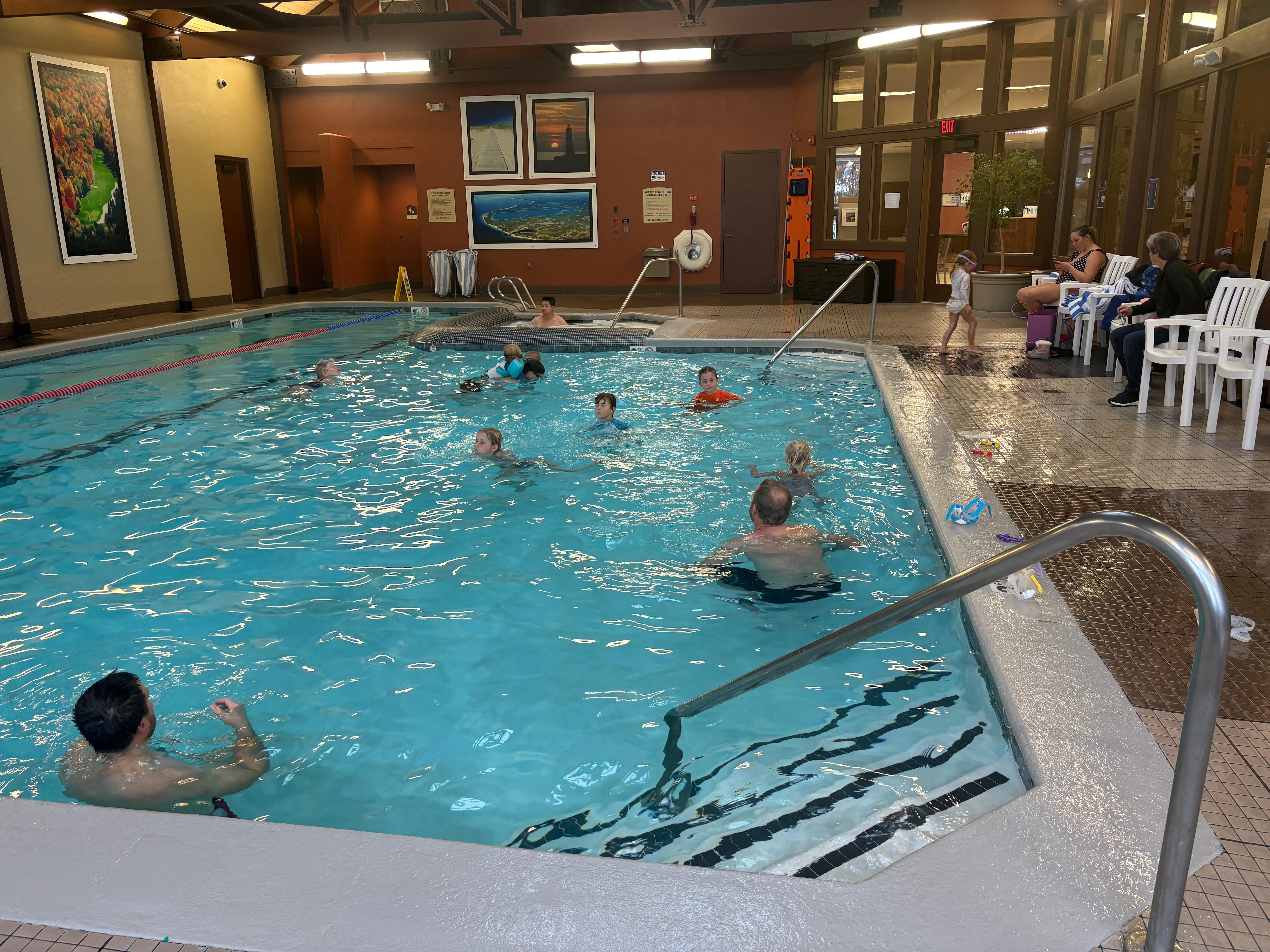 The indoor pool at the Spa and Health Center was great on the rainy, no ski day!
