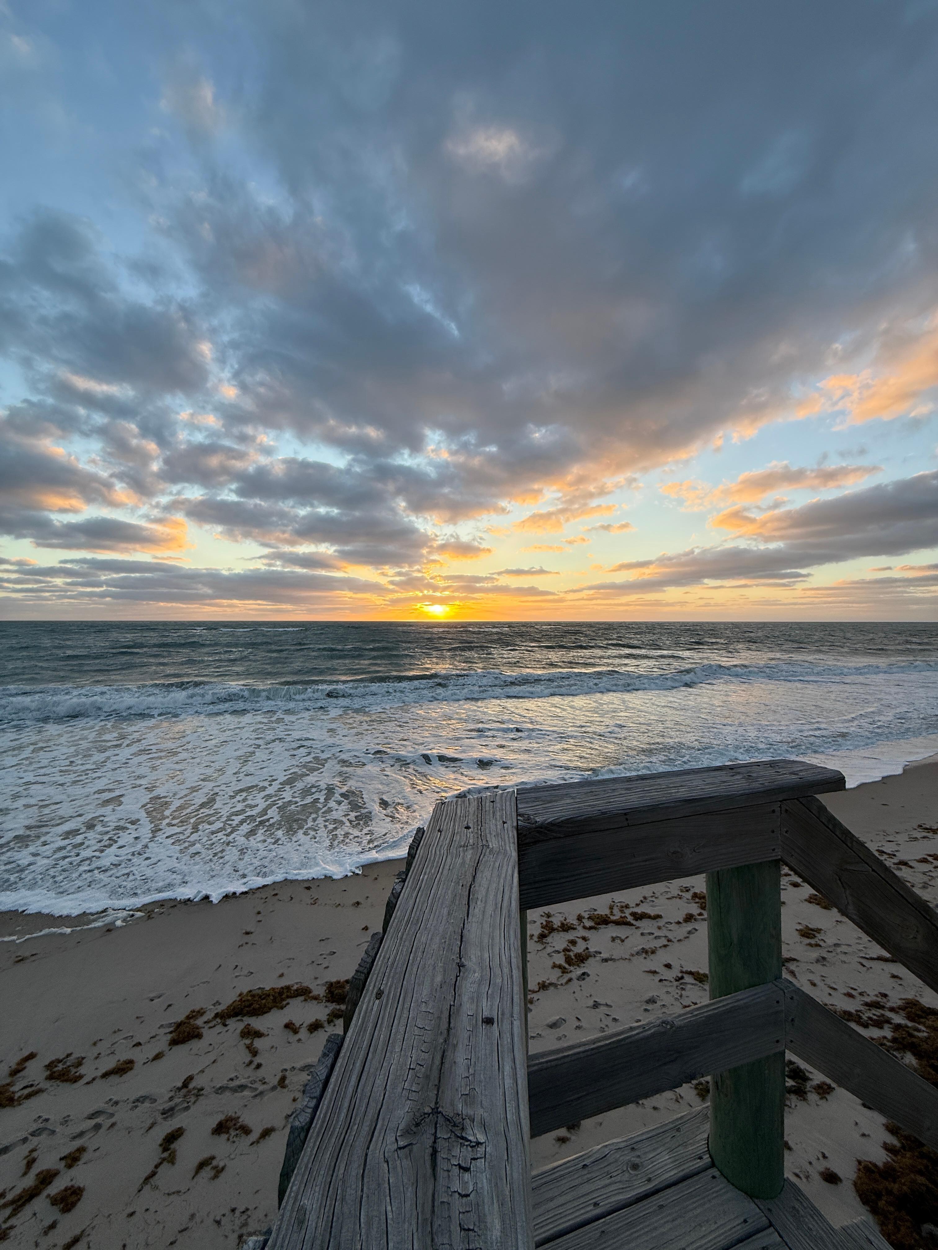 The nearest beach access at sunrise. 