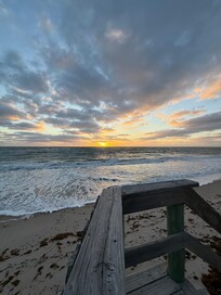 The nearest beach access at sunrise.