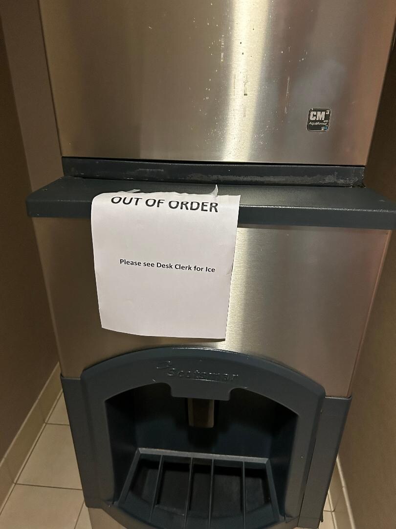 Ice out of order