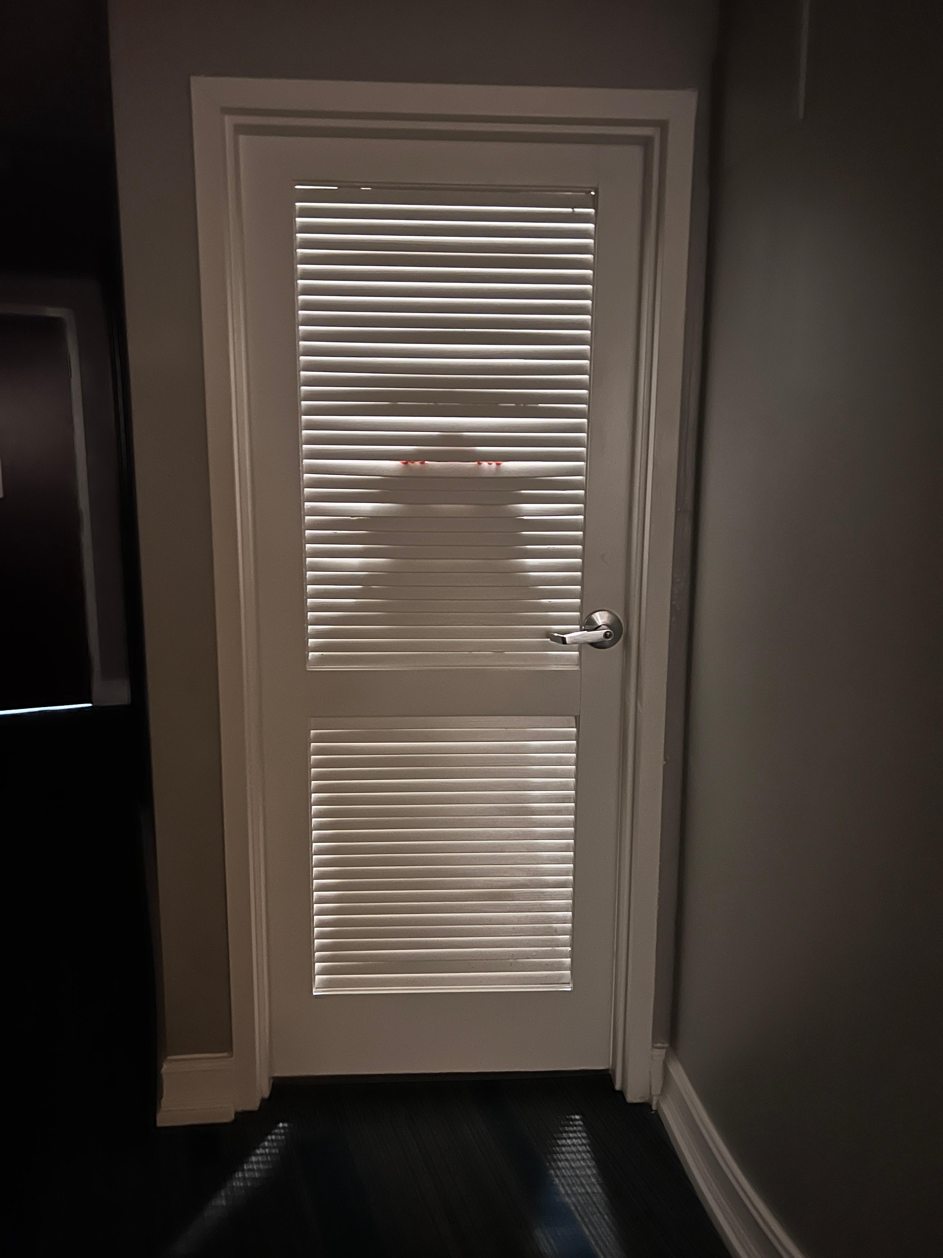 Here’s the bathroom door