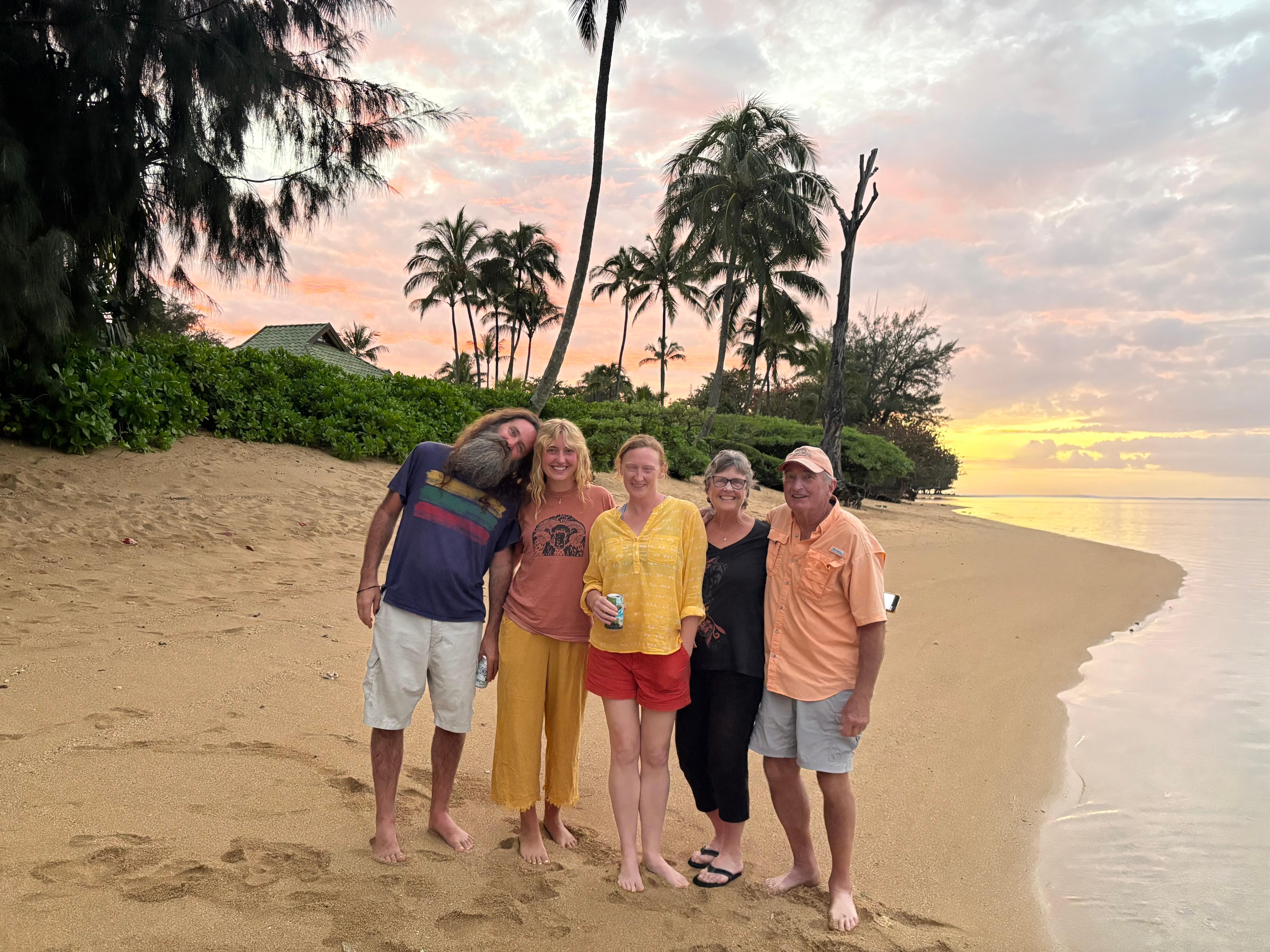 Anini beach right across the street from the house 