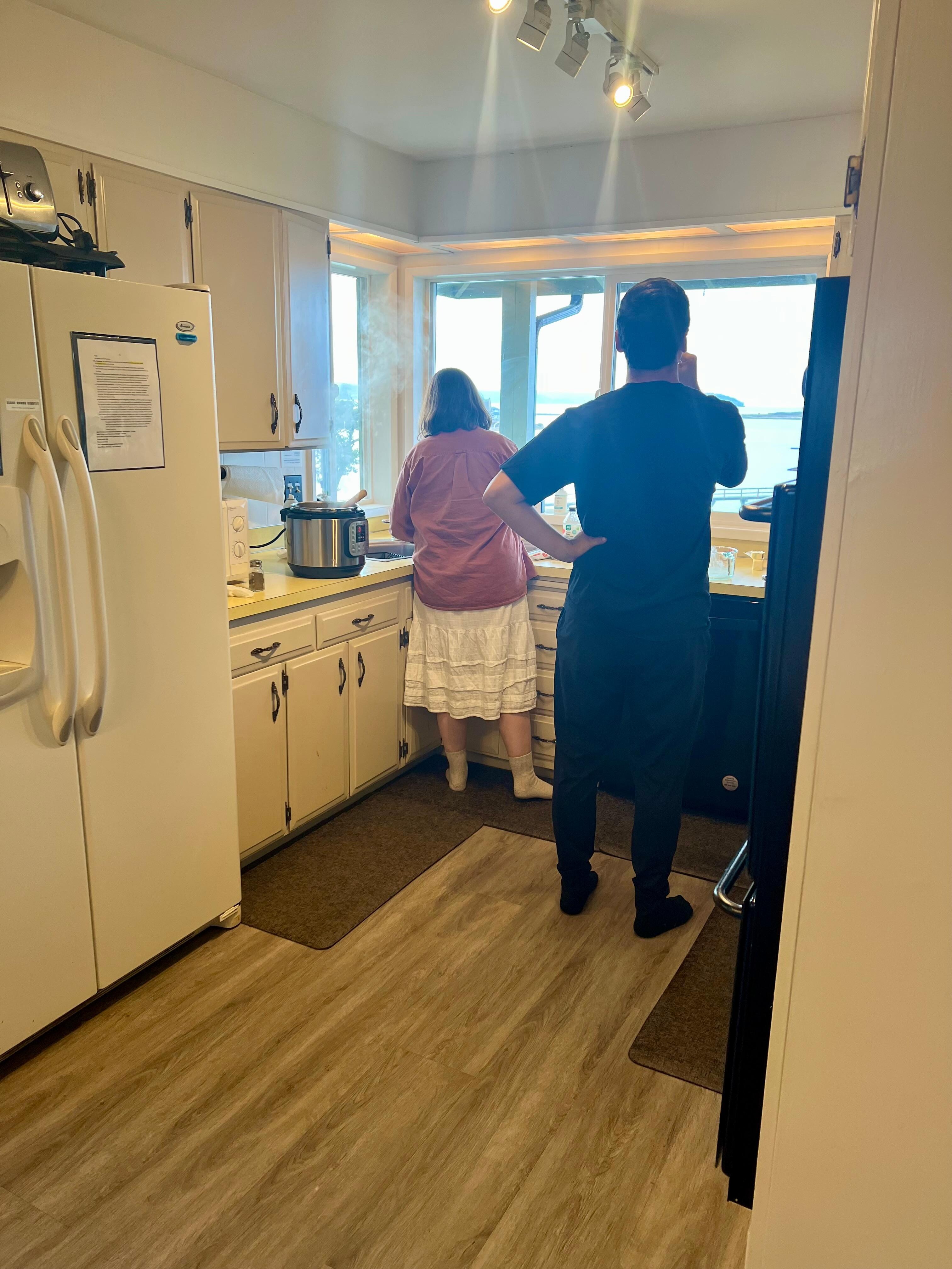 Enjoying the kitchen