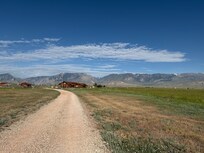 View from the road, after turning into the driveway.