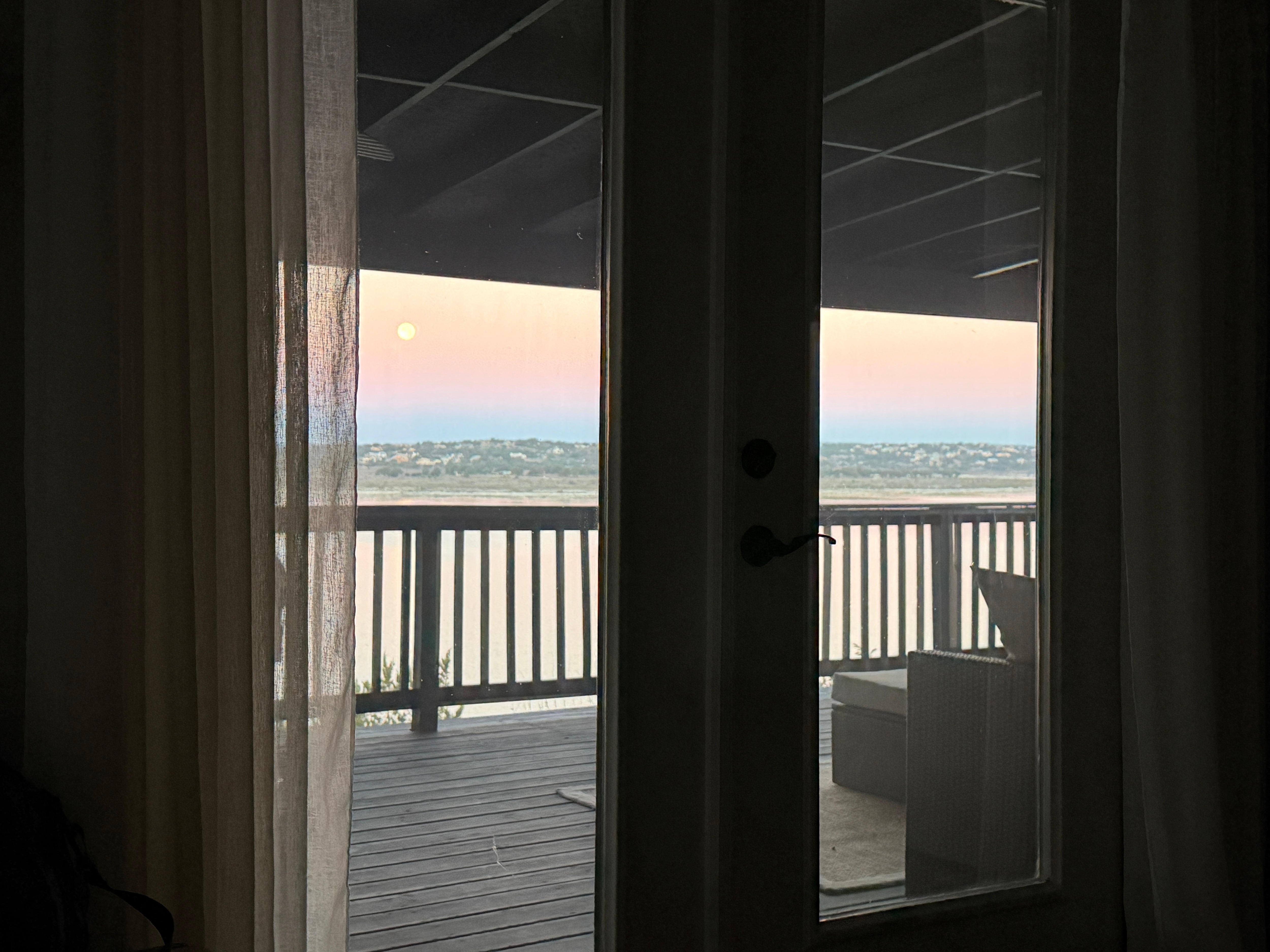 Waking up from the master and seeing the lake and sunrise was breath taking. 