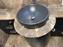 Broken bathroom sink/counter