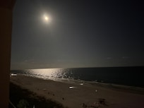 Moon was beautiful over the gulf from our balcony