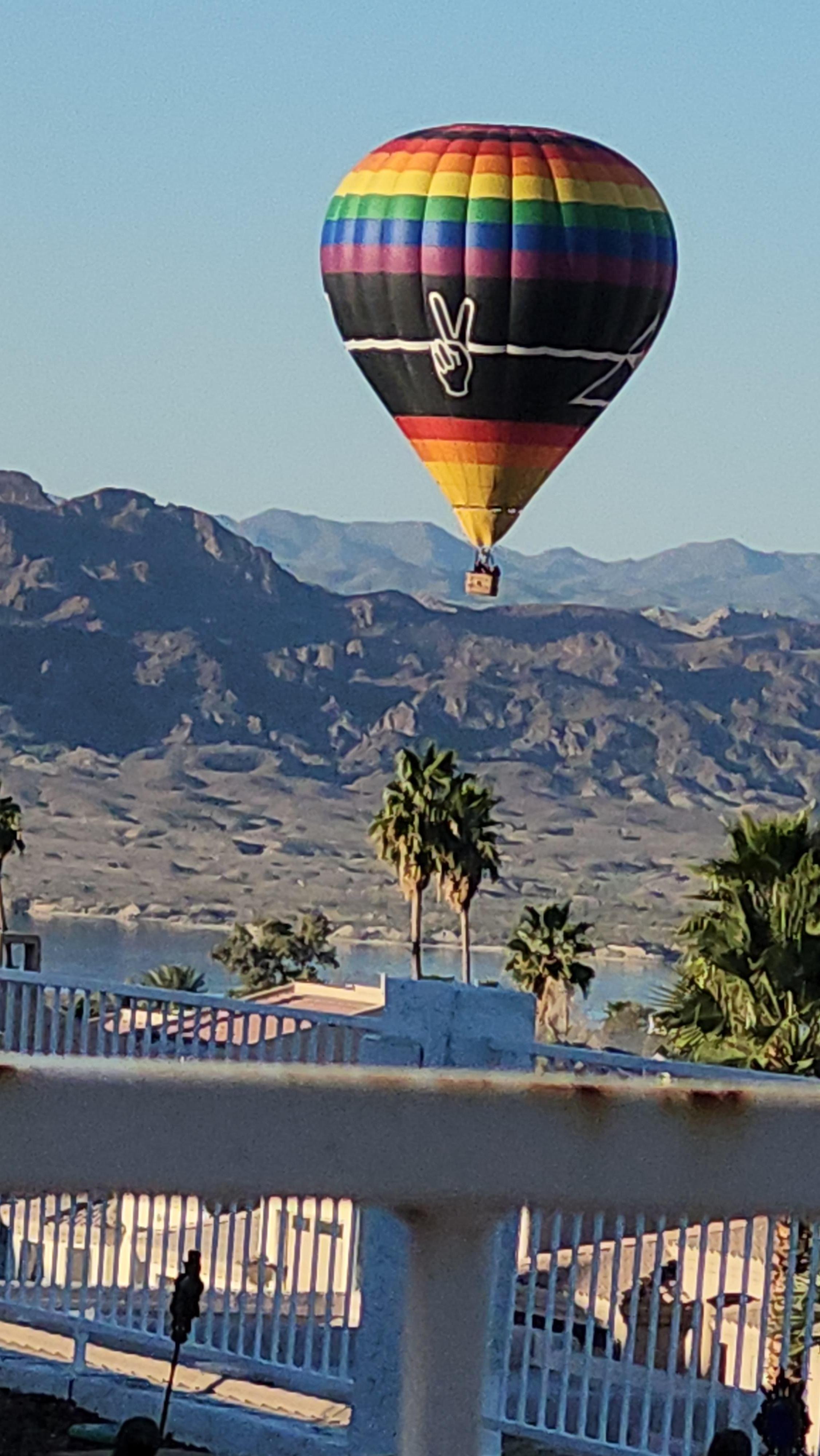 Hot air balloons were seen   quite a few mornings, a beautiful sight. 