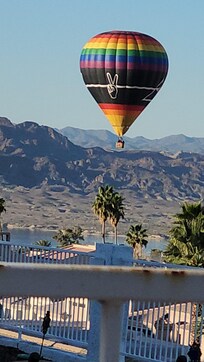 Hot air balloons were seen quite a few mornings, a beautiful sight.