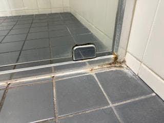 did not feel clean in the shower, lots os scum on the tiles as well