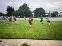 Football in the front yard