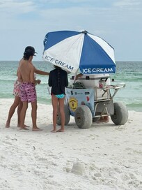 The kids loved the ice cream on the beach