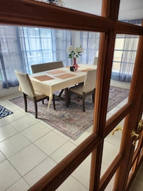 We had some good family time in the dining area.