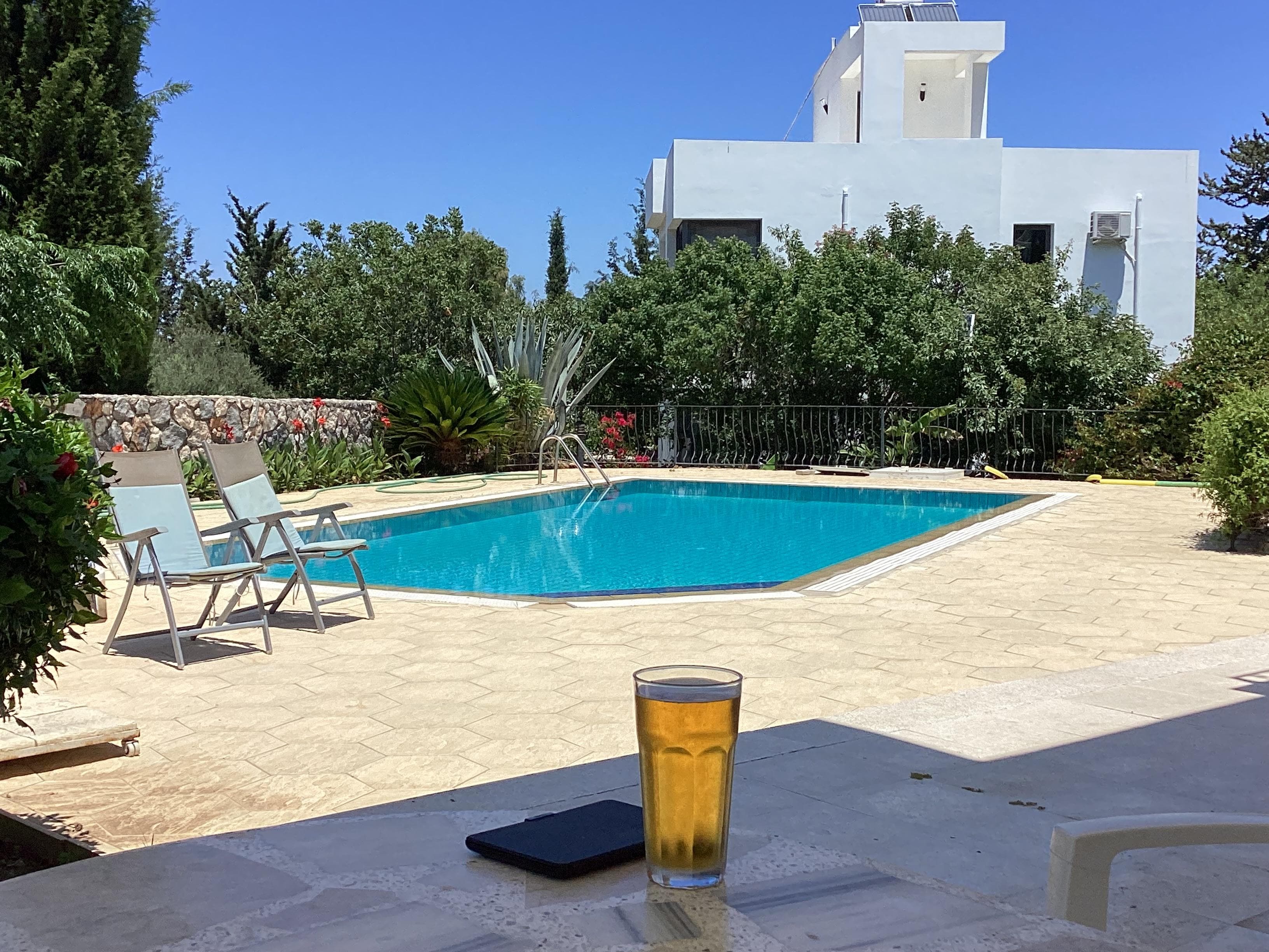 Cold beer, warm pool, hot weather… what’s not to like?