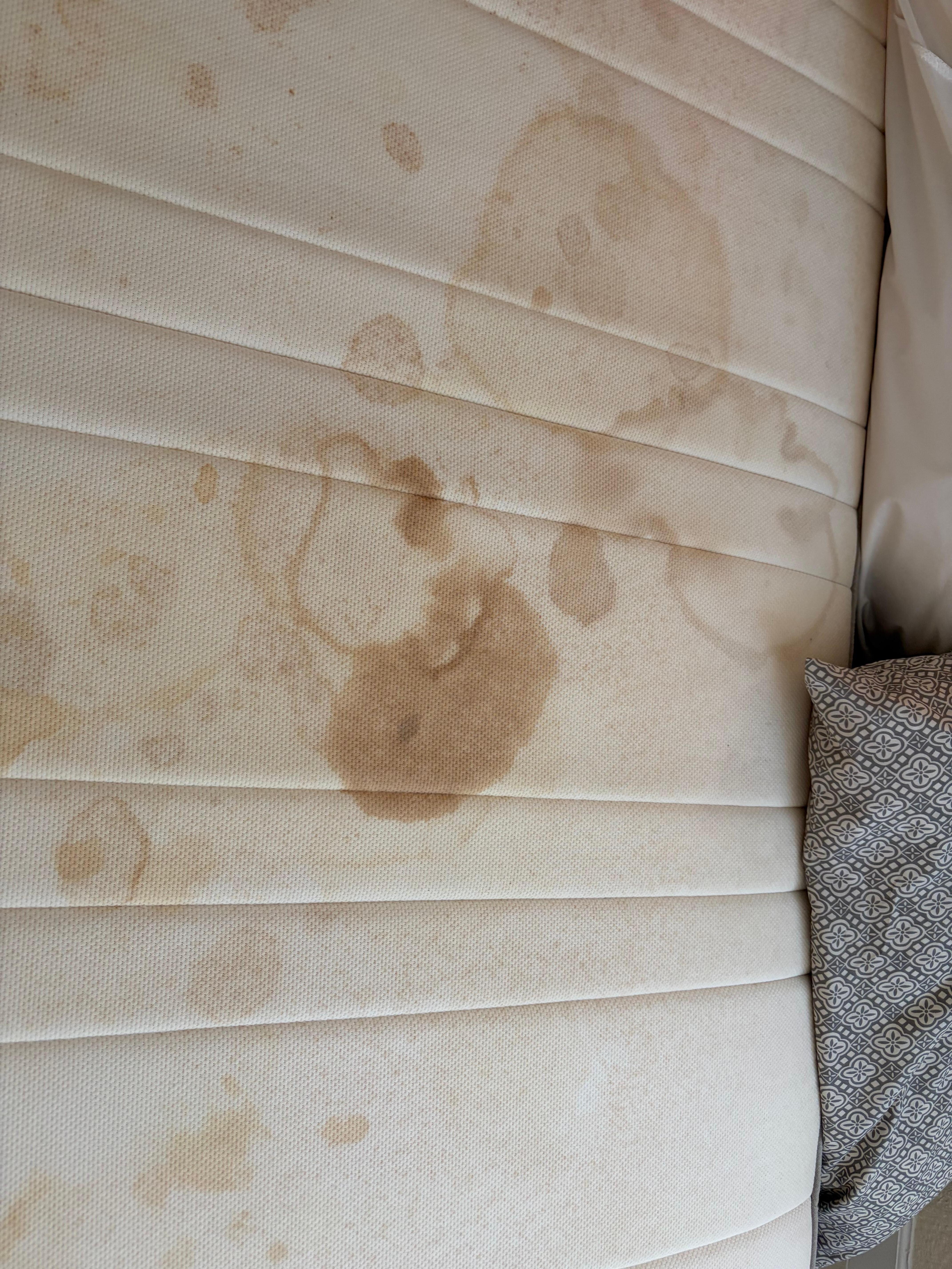 Mattress, what we found when we stripped the bed 