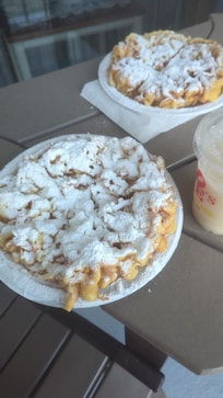 Funnel Cake and tons of boardwalk-type food right downstairs.