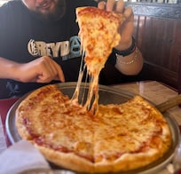 Joe’s Italian Restaurant, the medium pizza.