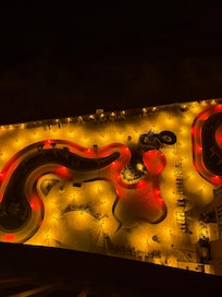 View of lazy rivers for both towers from our balcony