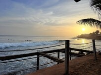 The ocean is close by.