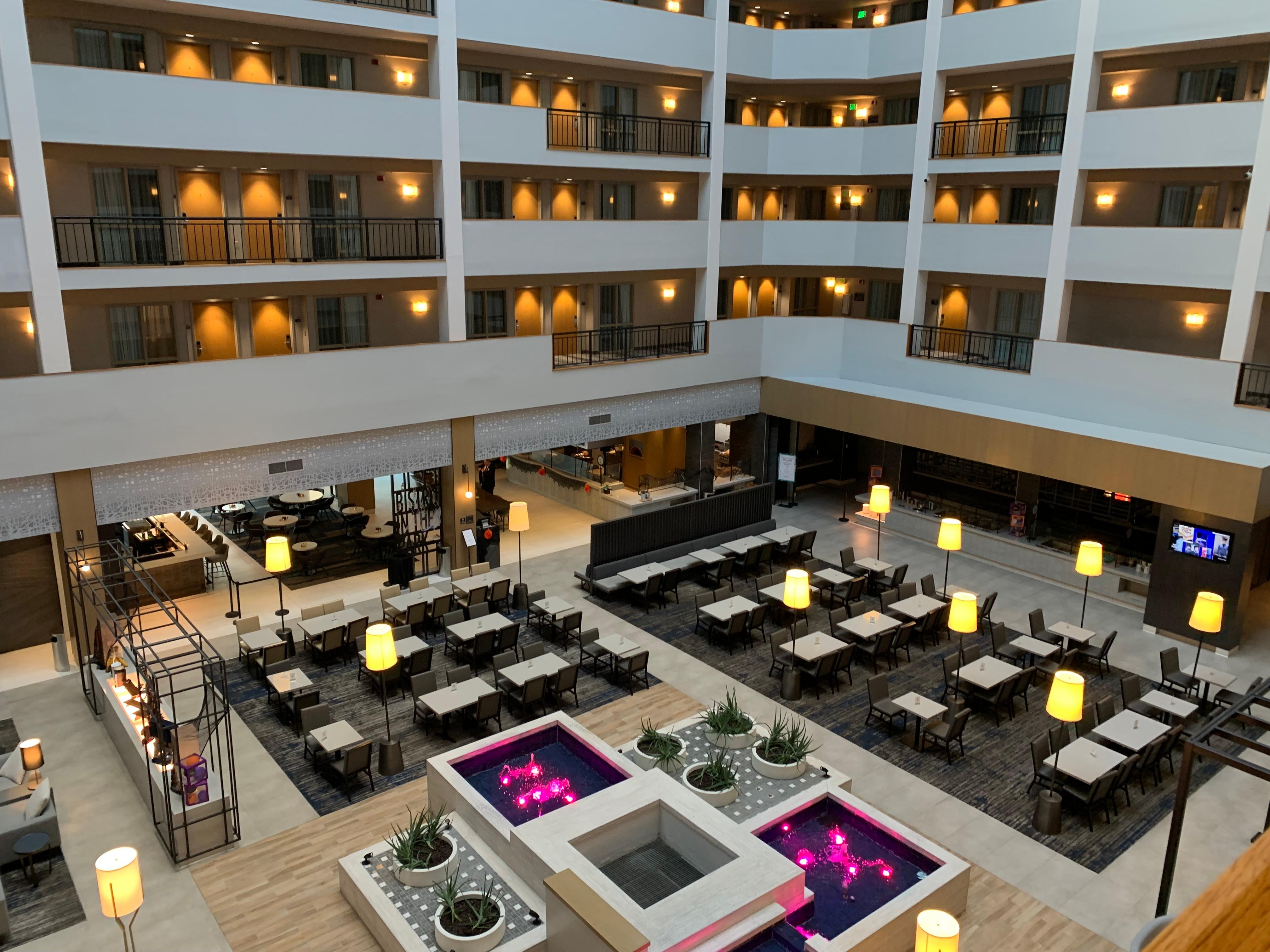 View of atrium from above