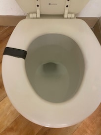 Toilet was duct taped together