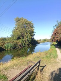 Canal area, cool evening.