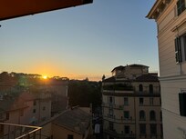 Beautiful sunset from balcony.