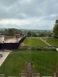 Building works somewhat altering the view from Room 6