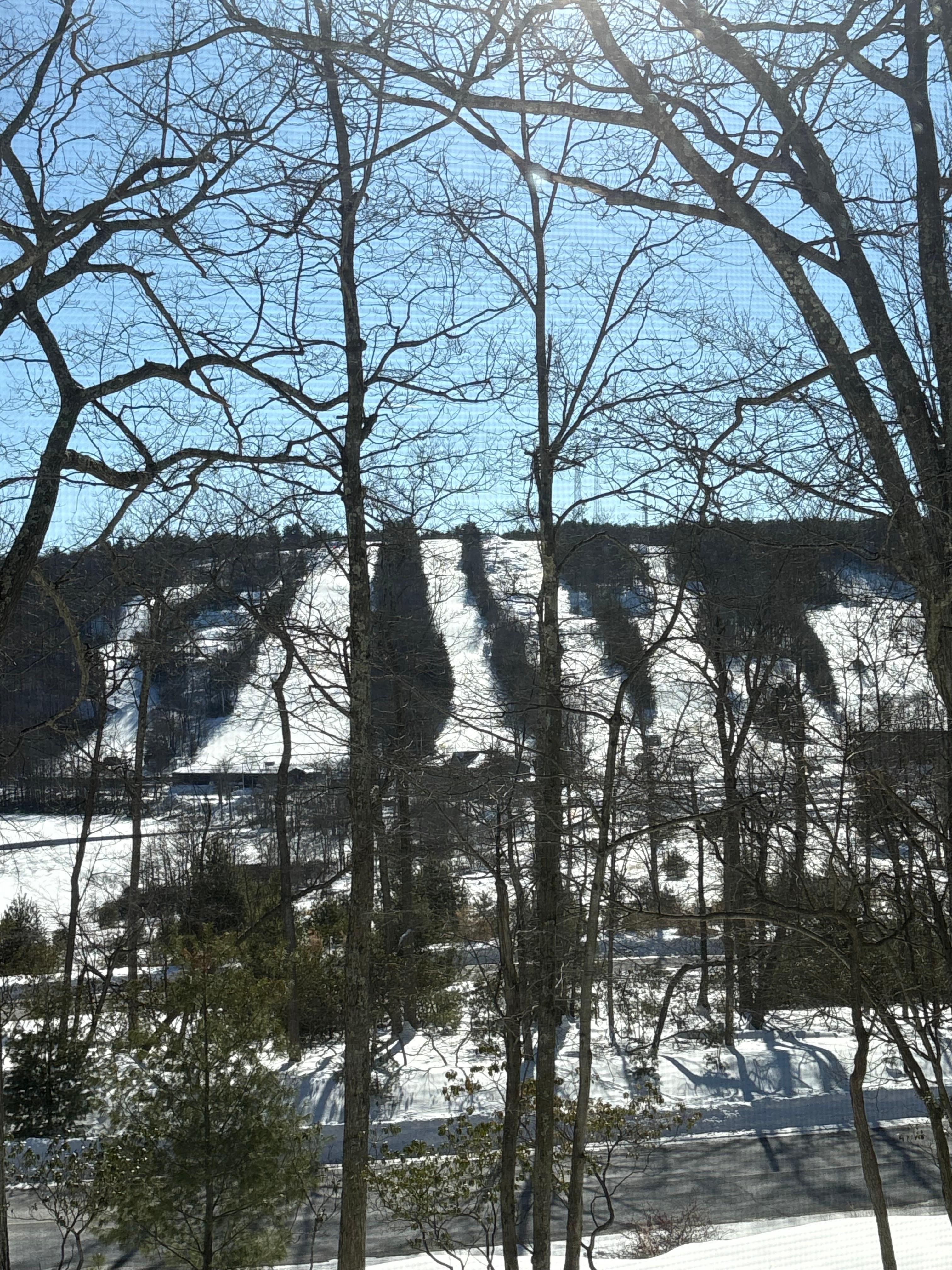 Viewing of ski slopes 