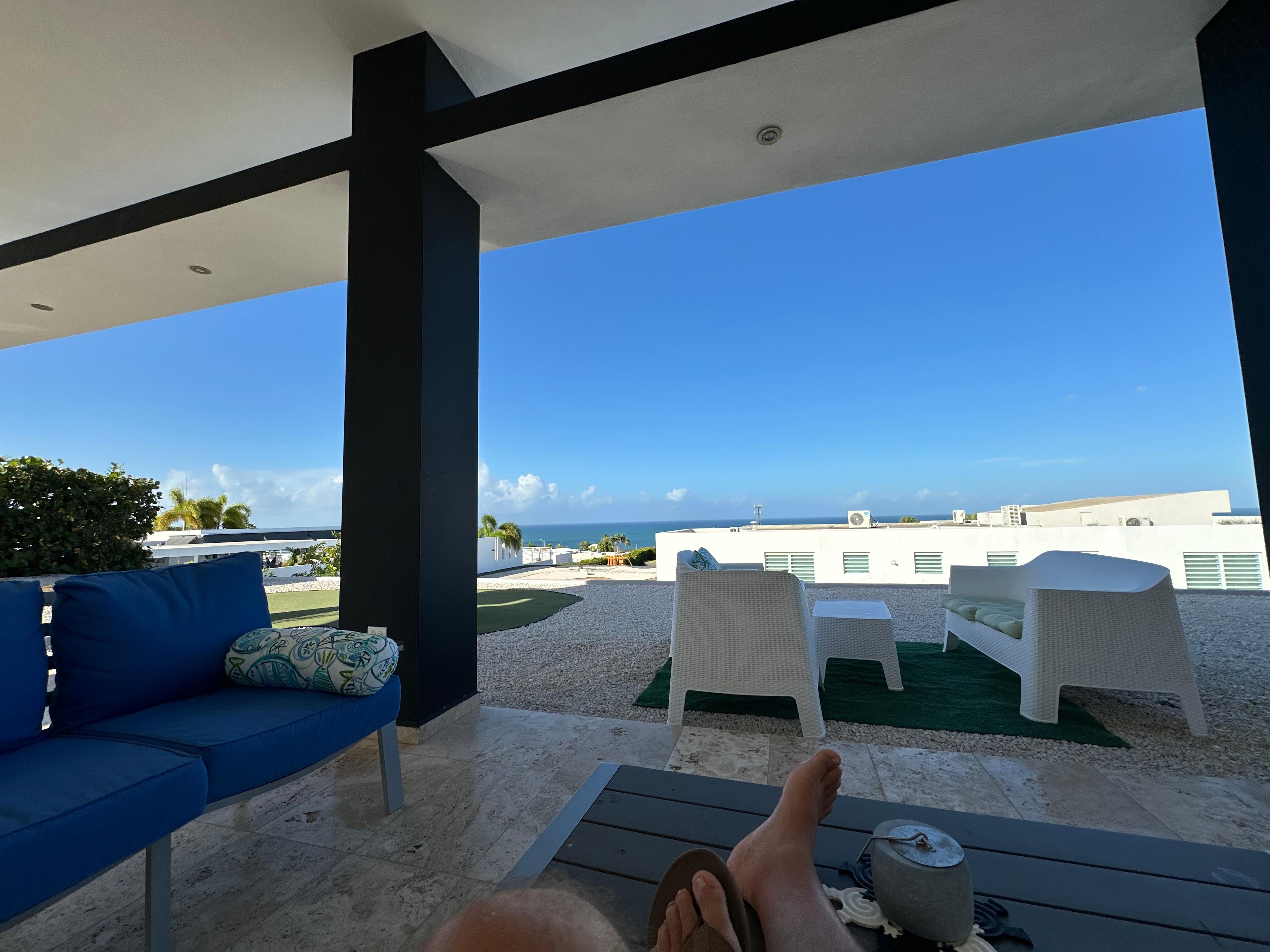 Morning coffee view of the ocean