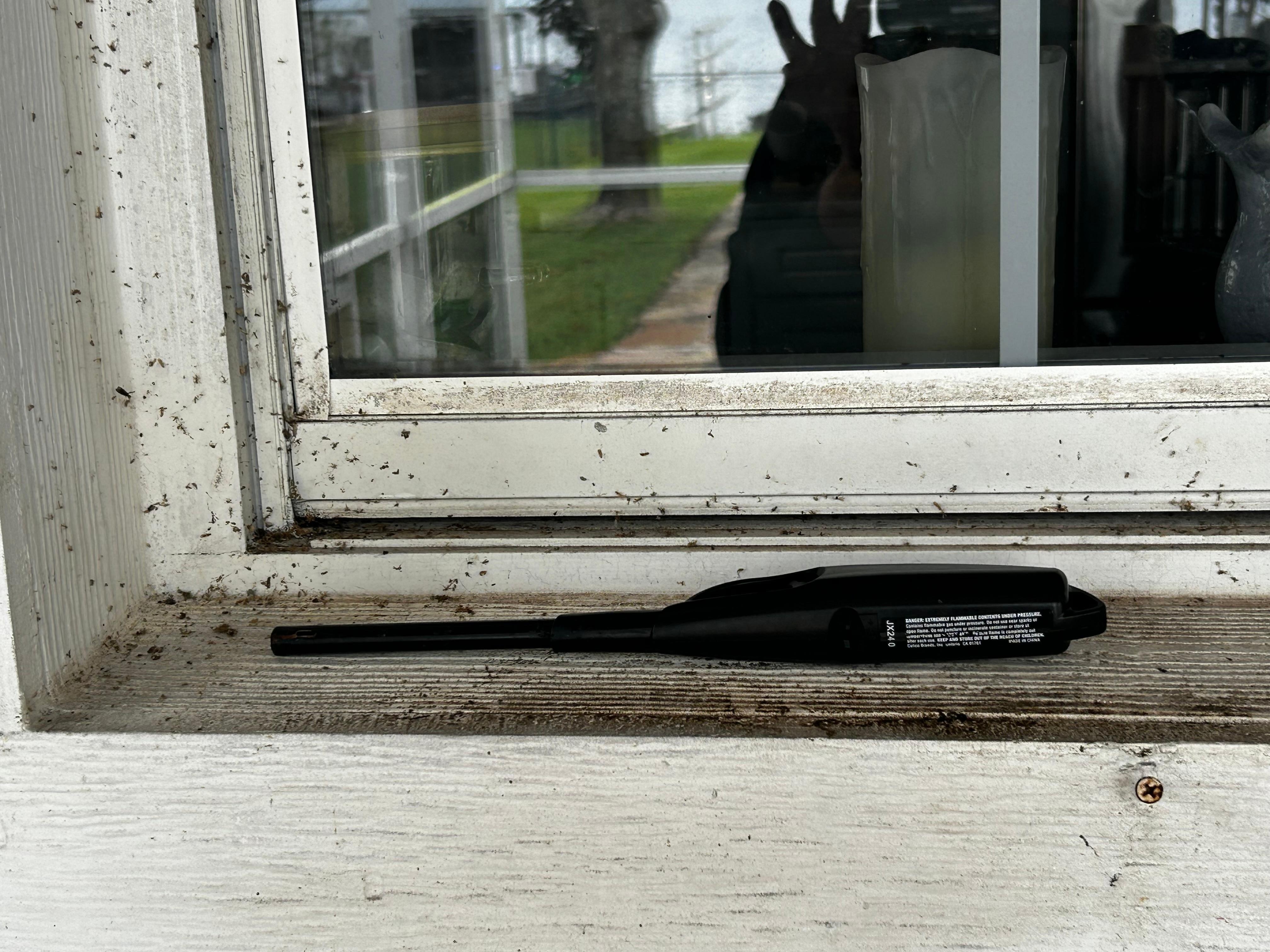 The whole exterior of the house was this dirty. As I said a quick power wash could make this house a lot better. I understand it’s on a lake and we get bugs, but this has not been clean for many many months.