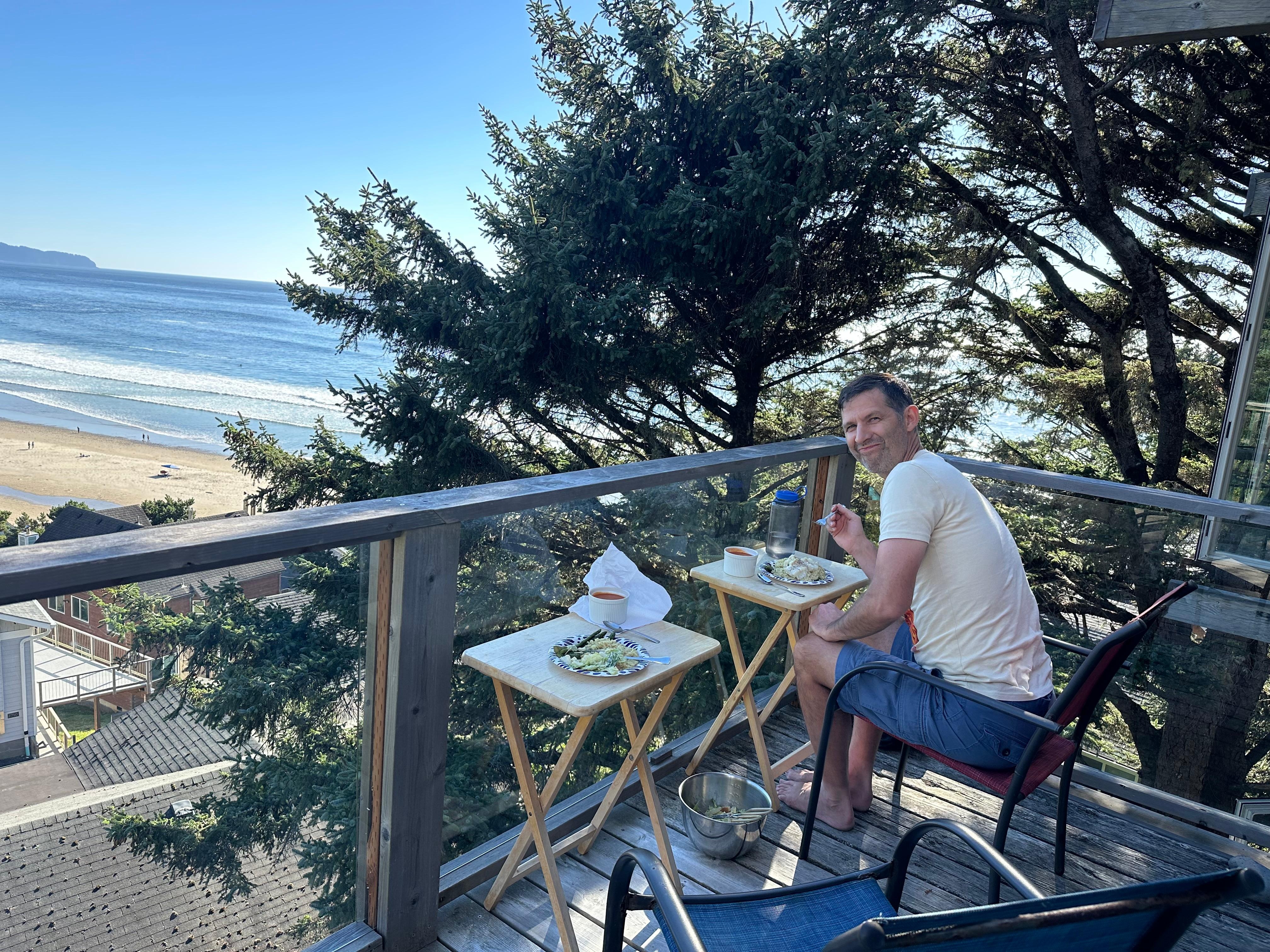 We ate on the deck multiple times