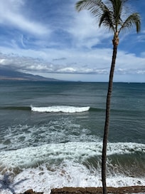 Waves outside the condo for boogie boarding.