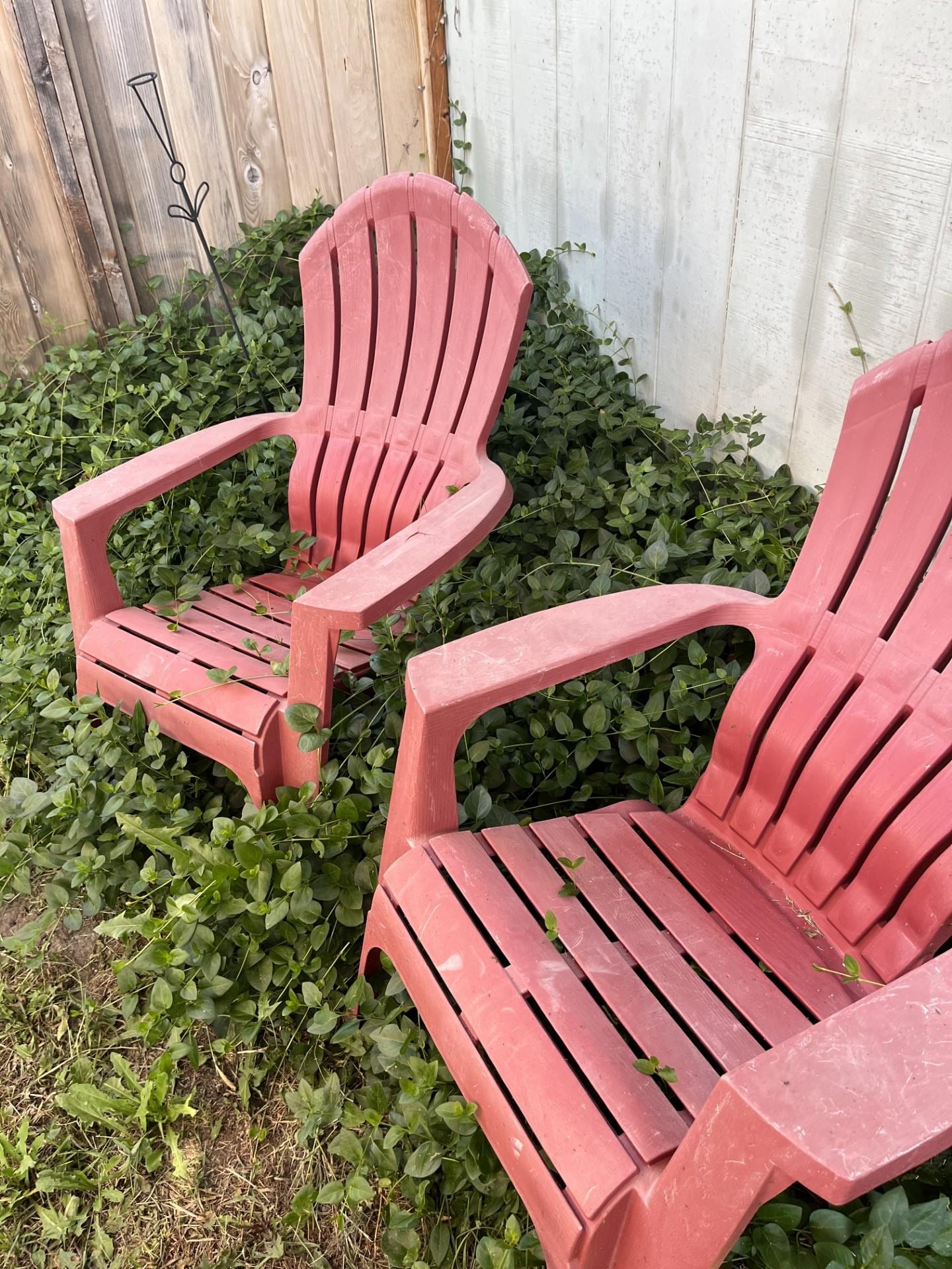 The chairs outside for morning coffee (bring a chair pad though) :)