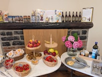 One corner of the breakfast buffet