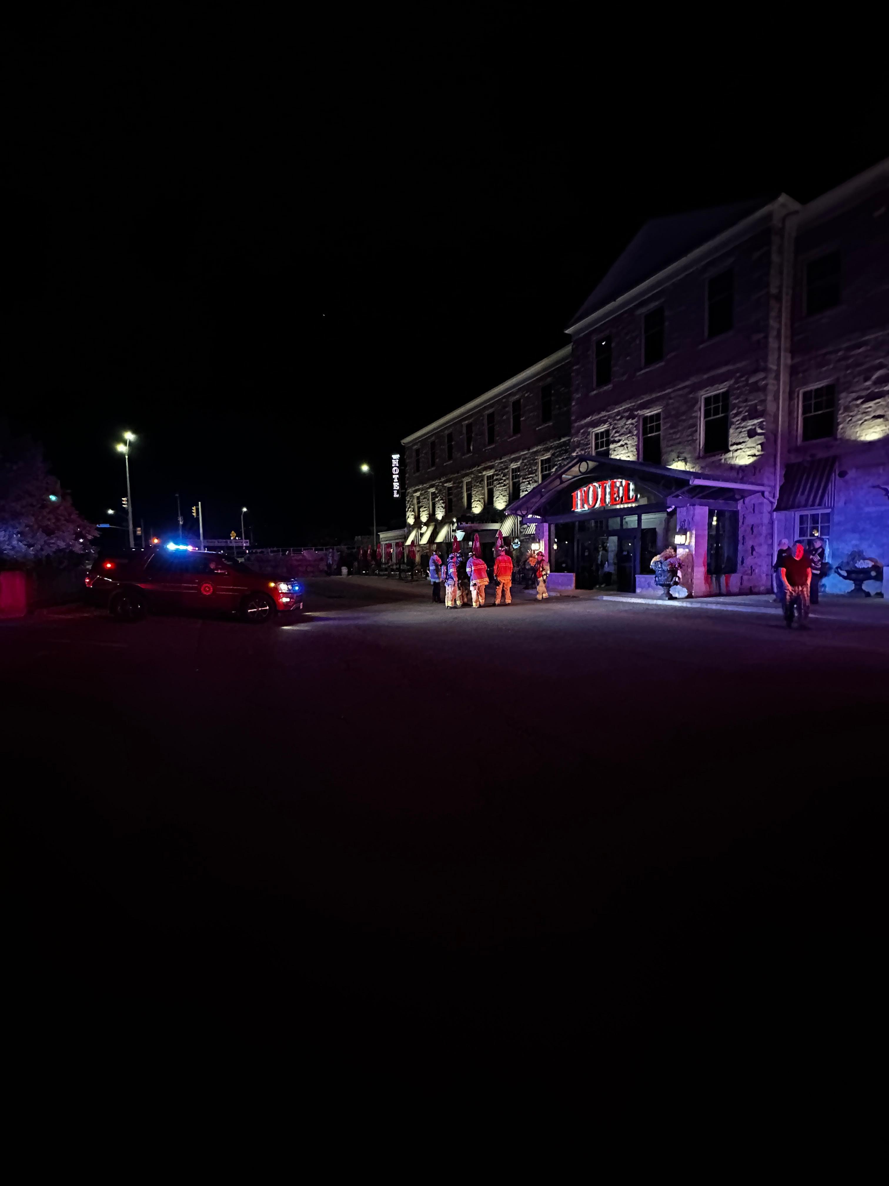 Watching from far what was going on.  