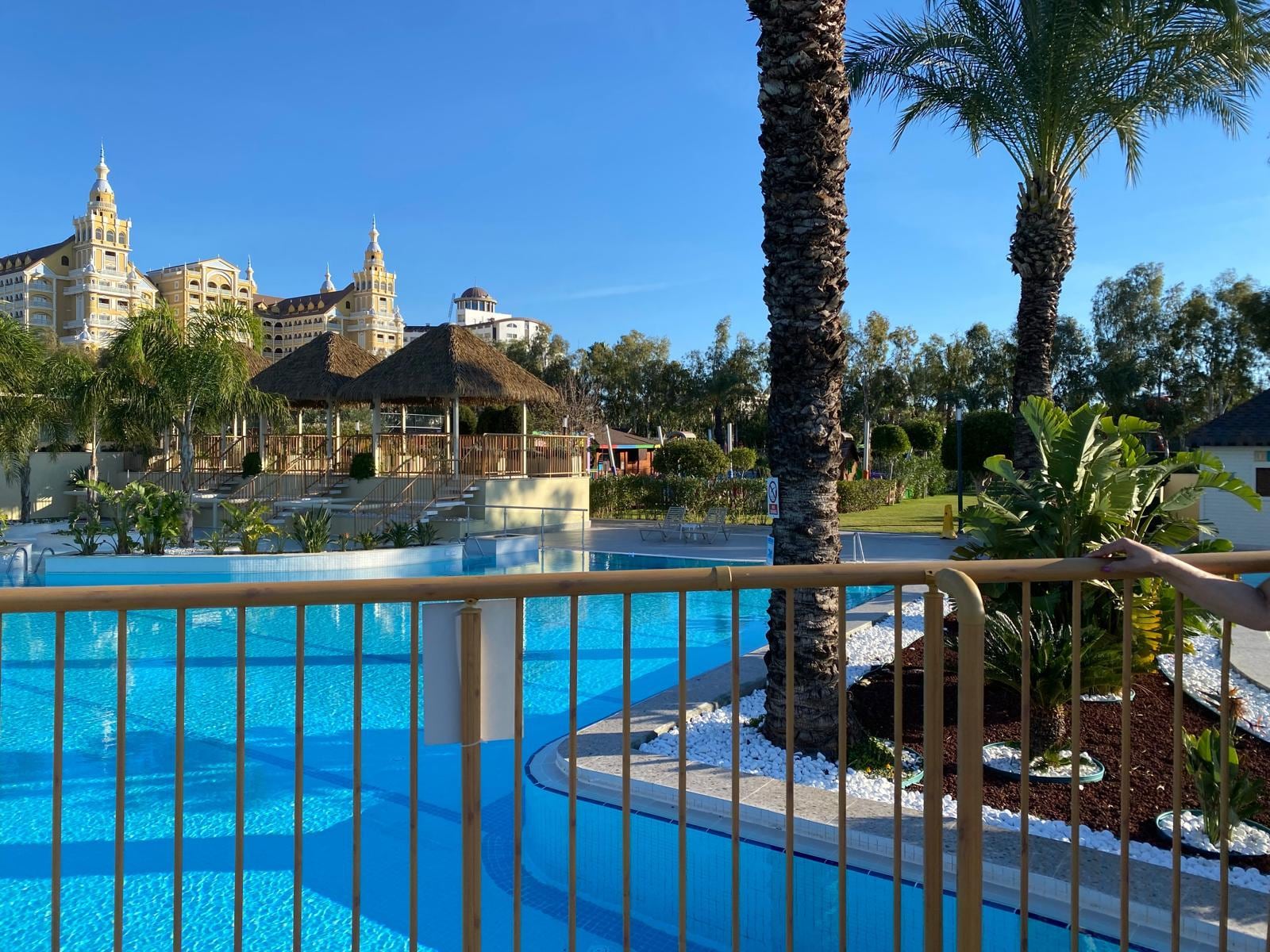 Bridge over the pool