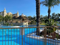 Bridge over the pool