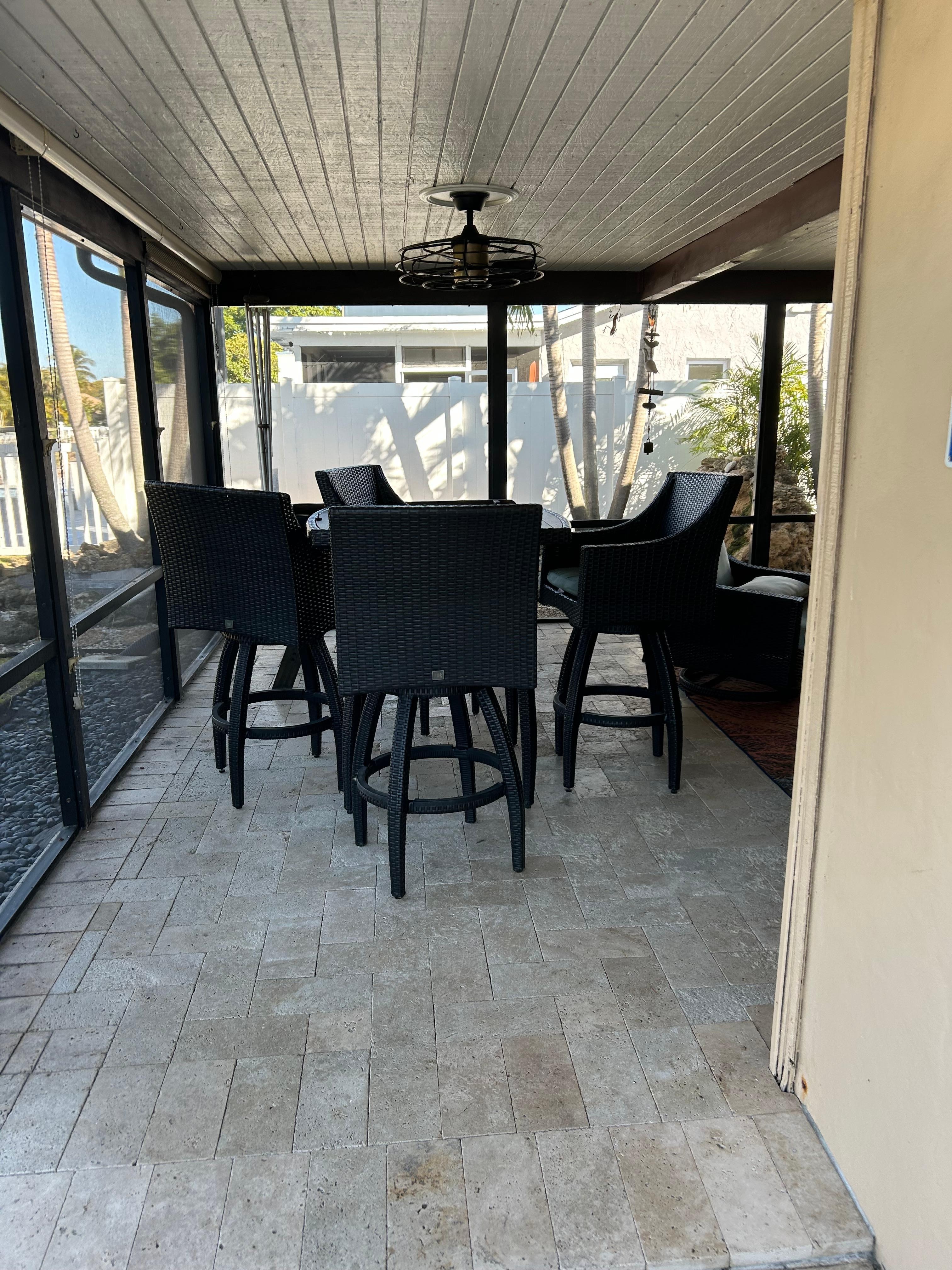 Outdoor dining space