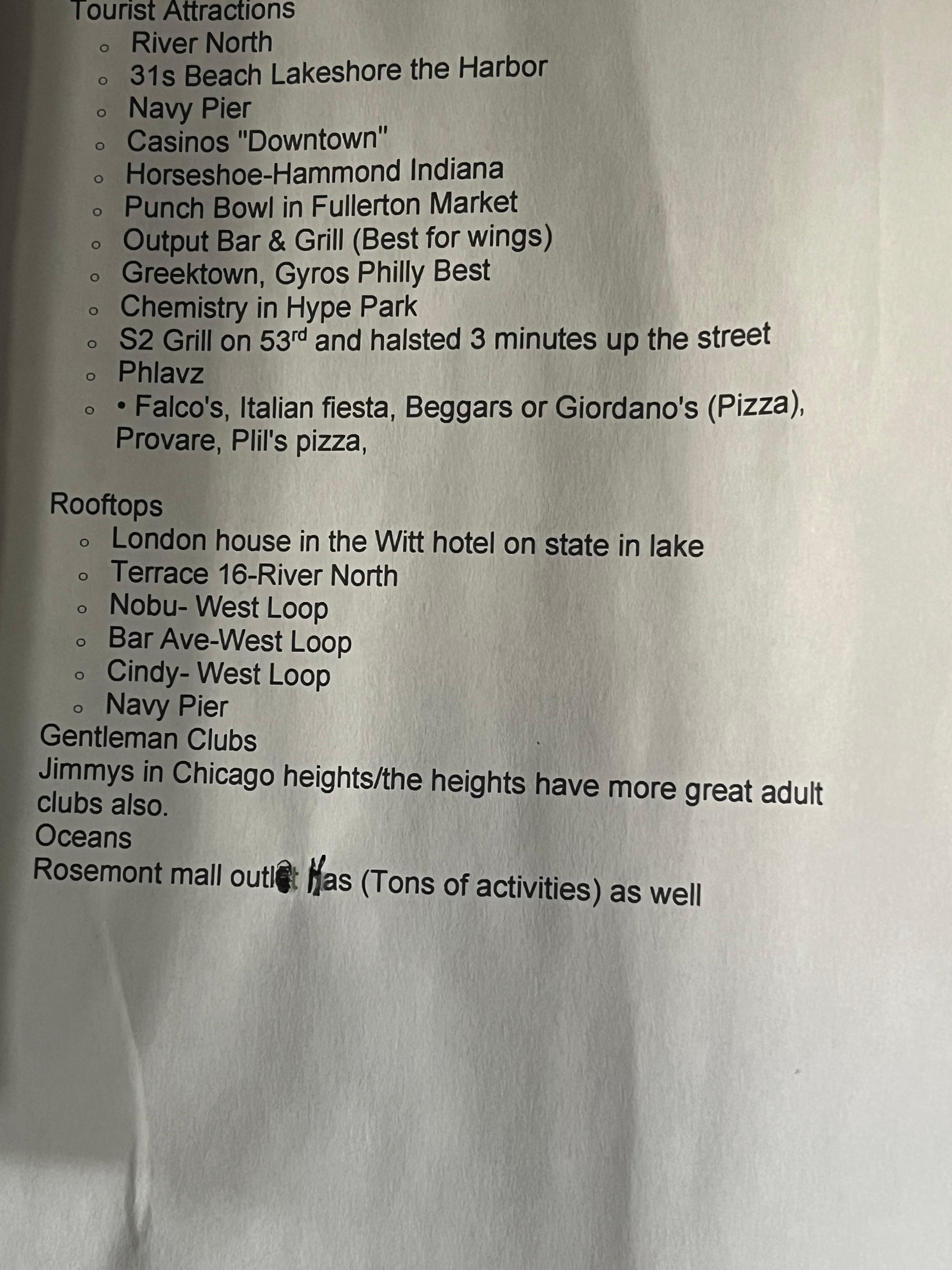 Recommendations for strip clubs…