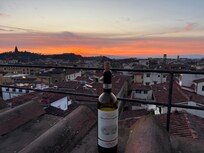 Sunset from the rooftop terrace