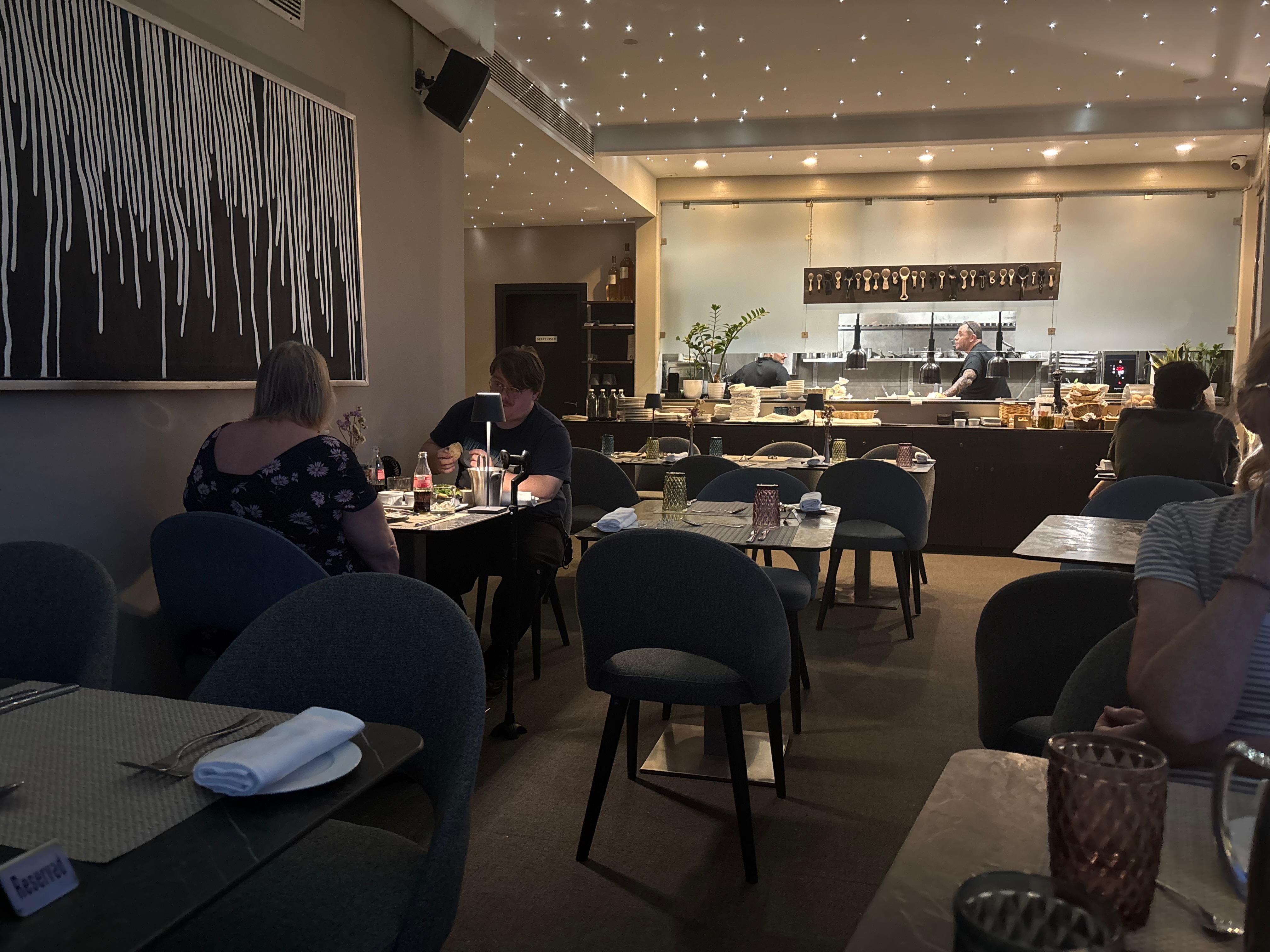 The roof top restaurant