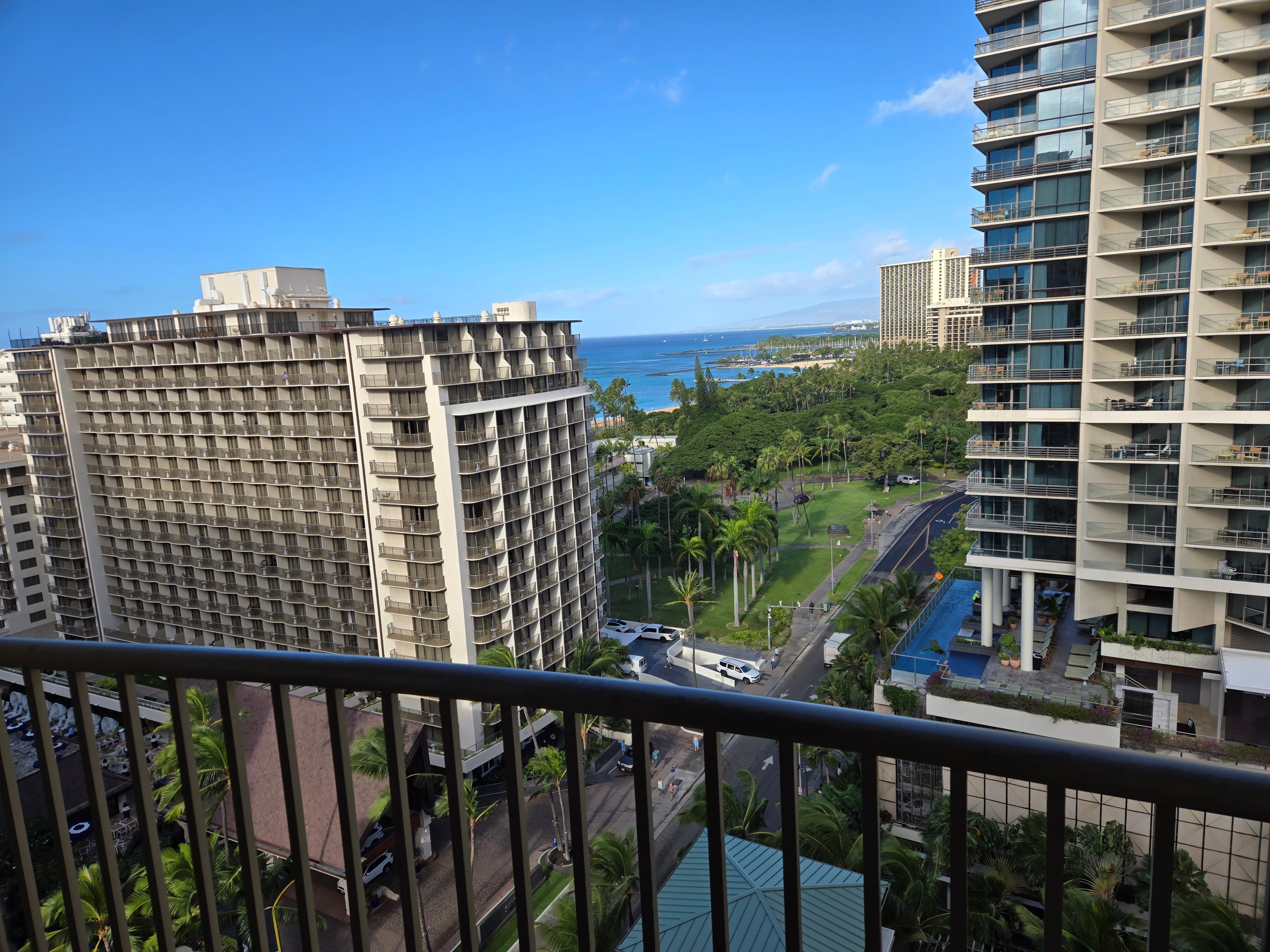 Sea view from balcony
