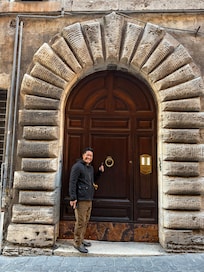 Entrance door to the guesthouse.