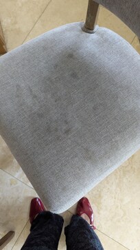 Dirty, stained upholstery