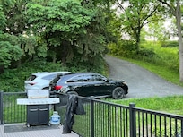 We backed in down the driveway.