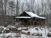 Cabin after the snow.