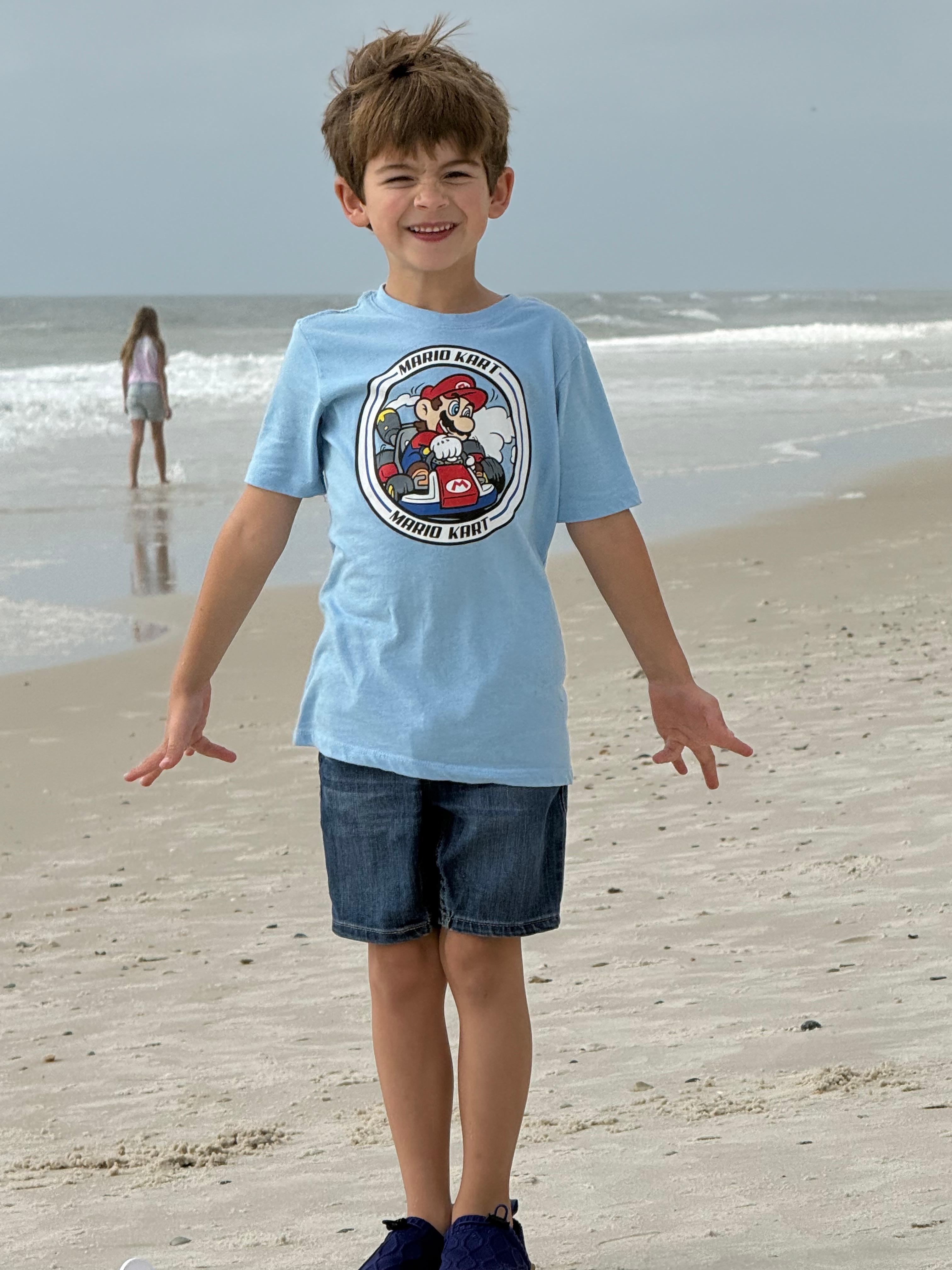 Excited to be on the beach