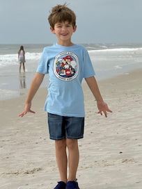 Excited to be on the beach